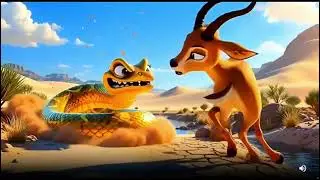 &ldquo;Python vs Antelope: Desert Survival Battle | 3D Animated Scene&rdquo; #usa #snake #danger 