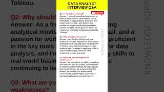 Data Analyst Interview Questions and Answers