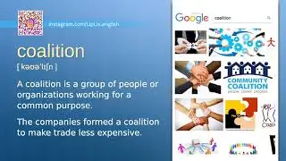 Coalition : C1 level english vocabulary lesson, www.LipLix.com