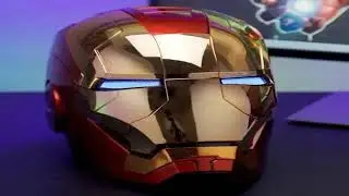 #Iron Man MK5 Helmet MK5 1:1 Voice Control Avengers War Machine Cosplay with LED Light Electronic C