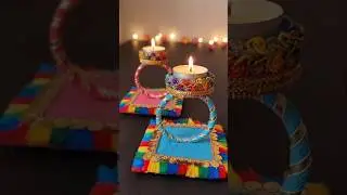 DIY tealight candle holder✨ #shorts #diy #diwalidecor #priyazkraft