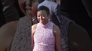 George Lucas and his wife Melody Hobson on a red carpet in Cannes 2024