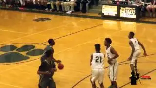 Douglas County HS #4 Brandon Robinson catches a body vs Lithia Springs HS