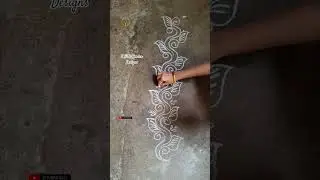 Easy Side Border Rangoli designs🌷Gadapa Muggulu🌷Simple Side Border Designs for Muggulu🌷#shorts