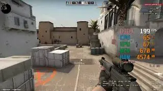 GeForce GTX 750 ti -- Intel Core i5-4690K -- CSGO FPS Test Dust 2 Low