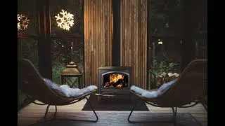 Lynwood W76 Wood Stove With Cast Iron Door, Black Colour Finish