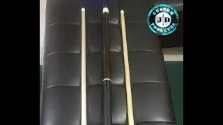 JD Custom Cues - 2016 Plain Jane Ebony with Leather Wrap