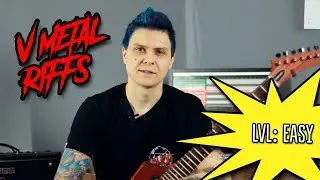5 простых метал-риффов для начинающих (Табы + Минус) #420bpm #гитара