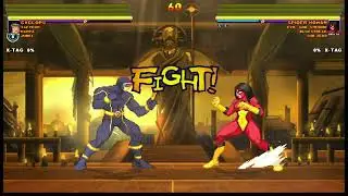 [4K] MUGEN: ETB &ndash; Cyclops, Taeyeon, Nappa, Jubei vs Spider Woman, E God Shermie, Bluestreak, Subzero