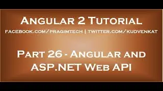 Angular and ASP NET Web API