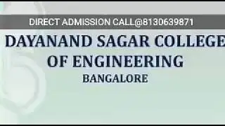 8130639871** DIRECT ADMISSION-Dayanand sagar college of engineering Bangalore Infrastructure..