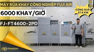 Giải Ph&aacute;p Rửa Khay C&ocirc;ng Nghiệp 6000 Khay/Giờ &ndash; Fuji Air FJ-FT4600-2PD | Review Vận H&agrave;nh Thực Tế