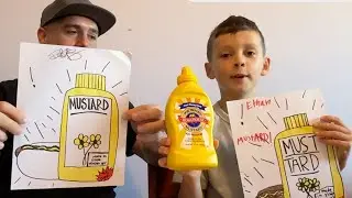 How to draw MUSTARD! And a hotdog.. We draw both of them and we show you how.