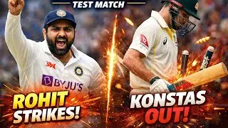 Ind vs Aus test match in which Rohit sharma took the wicket of Sam Konstas💯 #cricket #rohitsharma 