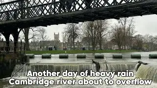 Another day of heavy rain Cambridge river about to overflow #cambridge
