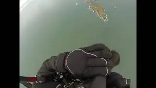Paramotor clip over Ynys Enlli