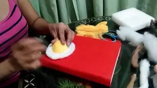 Very basic needle felted fried egg! Sunny side up and well done! :)
