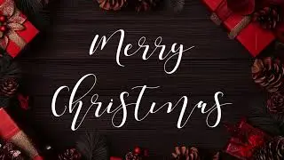 Merry Christmas In Cursive Background TV Screensaver | 2 Hour Holiday Wallpaper | Art for TV