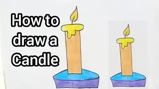 candle drawing | easy step by step candle drawing @bismaartcraft6112