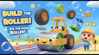 Road Roller Puzzle for Kids 🚜 | Learn Vehicles with Fun | Kids Learning and Games