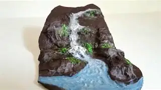 EASY Hot Glue & Cardboard Waterfall! Tutorial ♥