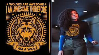 Wolf T-shirt Design Bangla Tutorial vector Modify T-shirt Design Create in Adobe Illustrator