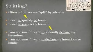 Splitting Infinitives