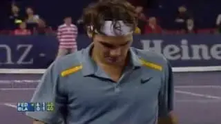 Federer Half-Volley pick up vs Blake - TMC Final Shanghai '06 (1)