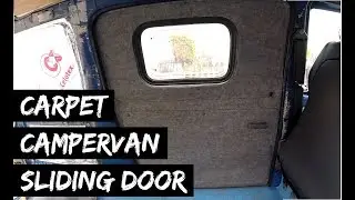 Carpet Campervan Sliding Door Metal & Panels - Carpeting Daihatsu Hijet Micro Camper Van Side Door