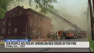 10 displaced after Troy fire