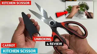 Carrot Kitchen Scissor Unboxing and Review | Scissor For Kitchen