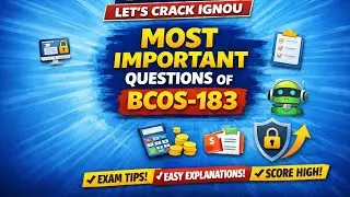 BCOS 183 Most Important Questions | IGNOU Exam | Let&rsquo;s Crack IGNOU