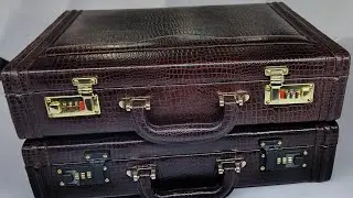 100% leather suit case very best quality #leather #viral #suitcase #treval 