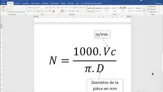 Temps technologique : Chariotage Le long de la pièce