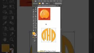 THD Geometric logo Design - strokes effect | #illustrator #custom #logo #design  #youtubeshorts