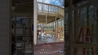 😉 Before & After Under Deck Ceiling Project #decks #deckbuilder
