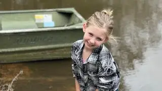 Checking on my pond after rain.