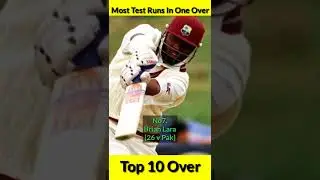 Most Test Runs In One Over 🤔 Top 10 Over 😱 #shorts #jaspritbumrah #hardikpandya