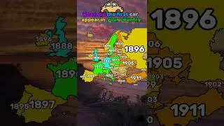 When did the first car appear in european countries #europe #map #history #mapping #countries