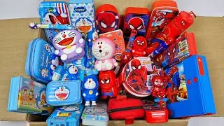 Doraemon & Spiderman Stationery Collection❤️Geometry, PencilBox, Piggybank, Lunchbox, Pen, Sharpener