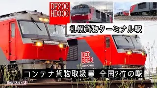 〈4K〉【2024/7/14】札幌貨物ターミナル駅：DF200&HD300の出入場見学の日✨👀