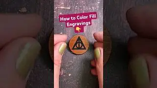 How to Fill Wood Laser Engravings with Color! 🖌 #laserengraving #lasercraft #lasercut #lasertips