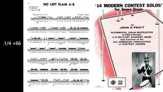 No Left Flam 6/8 by John Pratt - Rudimental Play Along with Rick Series