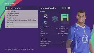 Criar Rivaldo Sele&ccedil;&atilde;o brasileira Legend Pes21 #pes2021 #ps5 #pes  #efootball #ps4