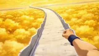 Heavenly Sky Path Ambience (2 Hours) | Peaceful Running Through the Clouds