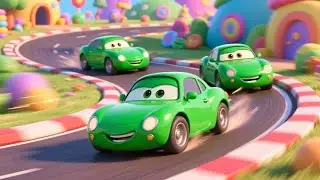 Zooming Cars Counting Song for Kids | Learn Numbers & Vehicle Nursery Rhymes 🚗🎶