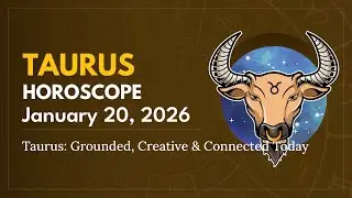 Daily TAURUS Horoscope (January 20, 2026) ♉️ 🌟 Taurus: Grounded, Creative & Connected Today
