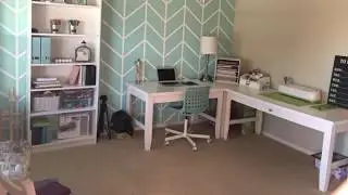 DIY Herringbone and Stripes Accent Walls