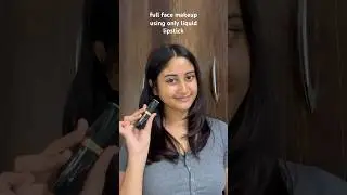 Full face makeup using only liquid lipstick #makeuptutorial