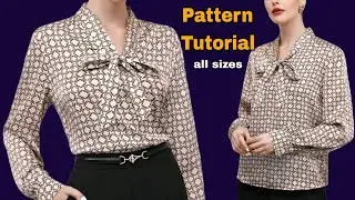 Elegant Tie Neck Blouse Pattern Tutorial: Custom Fit for All Body Types